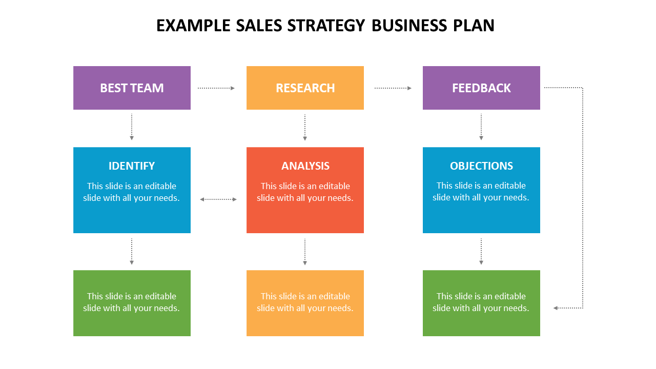 Example Sales Strategy Business Plan PowerPoint Slide